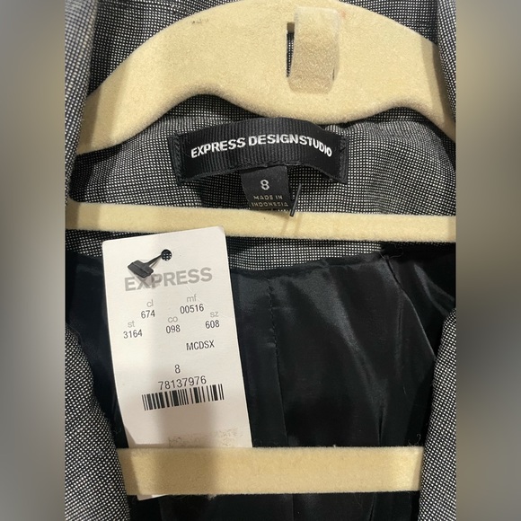 Grey fitted blazer Express new With Tags - Picture 3 of 3